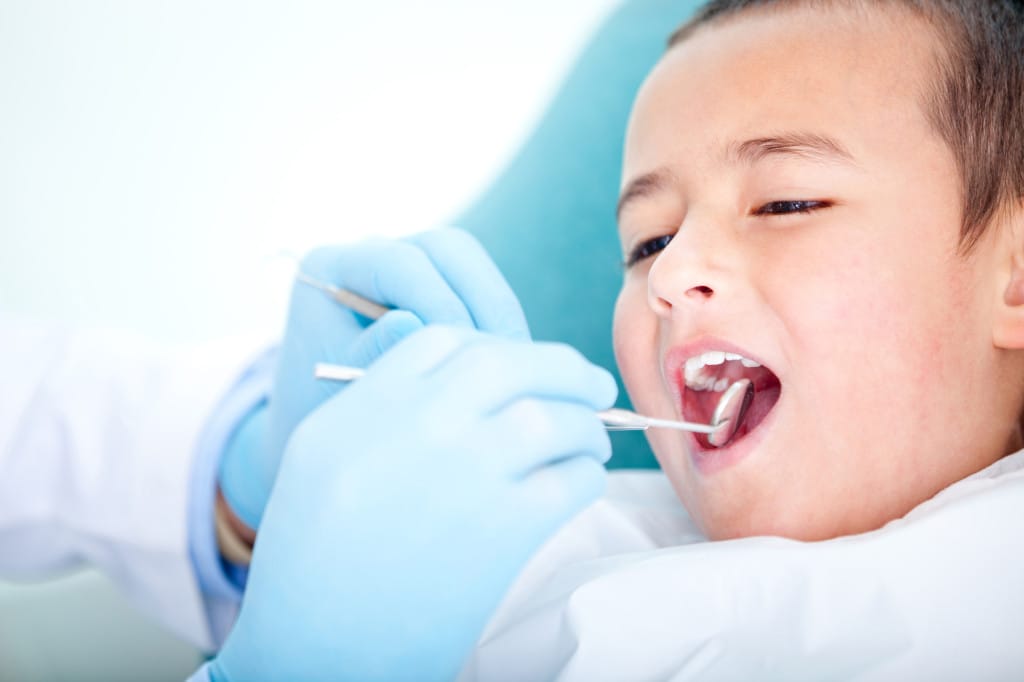 Boy at the dentist