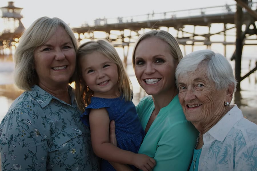 Dr. Ritzau with Family Smiling